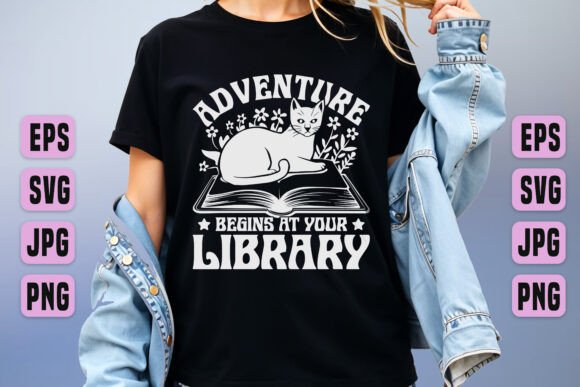 Adventure Begins Library Graphics & T-Shirt Designs Review