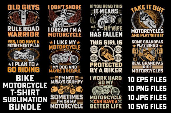 Bike T-Shirt Sublimation Bundle Graphics