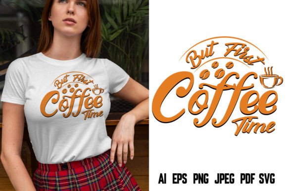 Coffee T-Shirt Vector Graphics for Branding