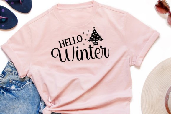 Hello Winter Graphics for T-Shirt Designs