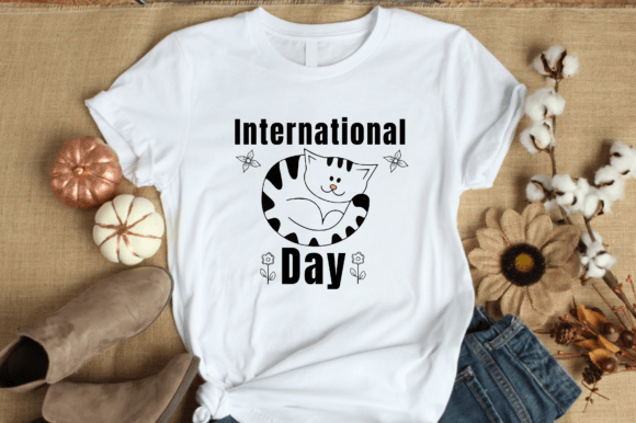 International Cat Day Graphics & T-Shirt Designs Review