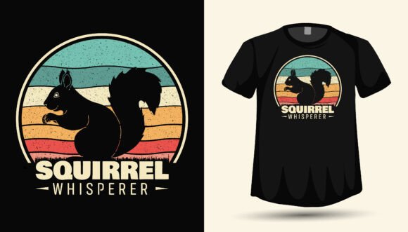 Squirrel Graphic for T-Shirt Designs